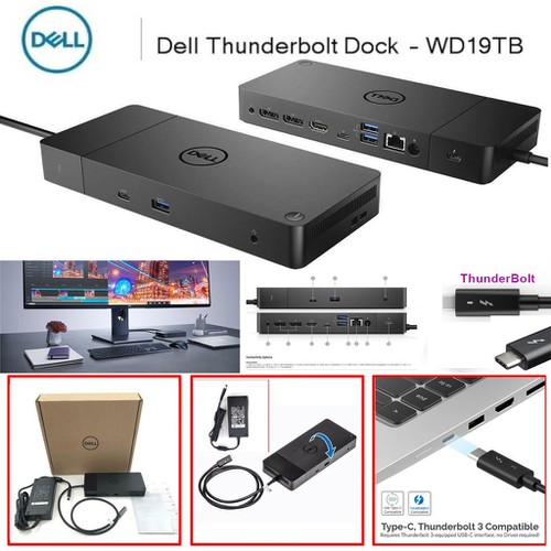 Docking Station Dell WD19 with Adapter 130w - USA Laptop